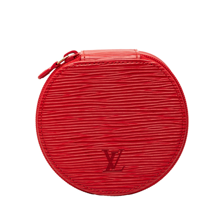 Ecrin Bijoux Travel Jewelry Étui 10 Épi Rouge