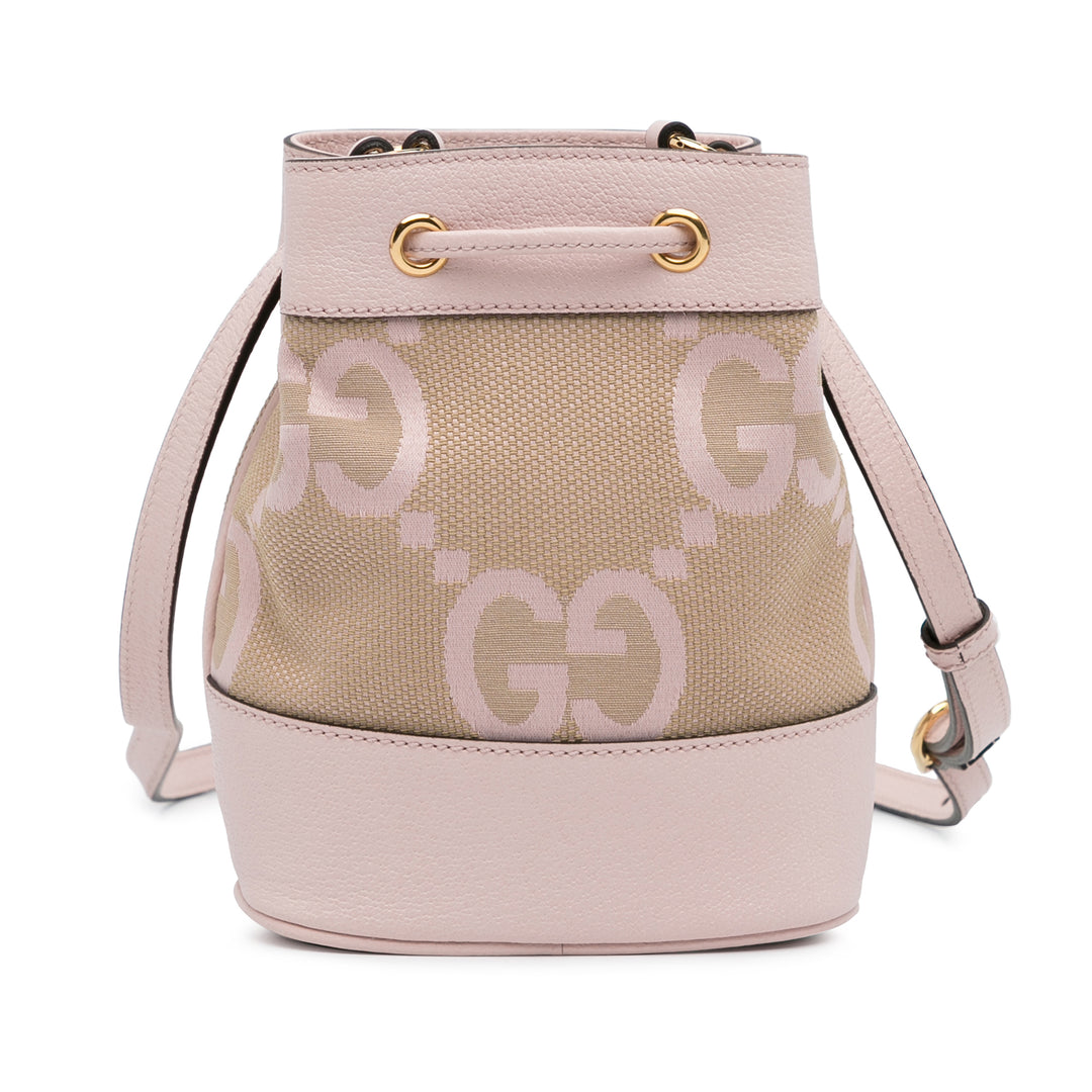 Mini Jumbo GG Canvas Ophidia Bucket Bag Brown - Gaby Paris