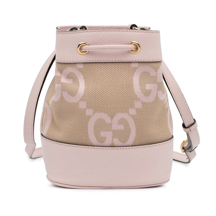 Mini Jumbo GG Canvas Ophidia Bucket Bag Brown - Gaby Paris