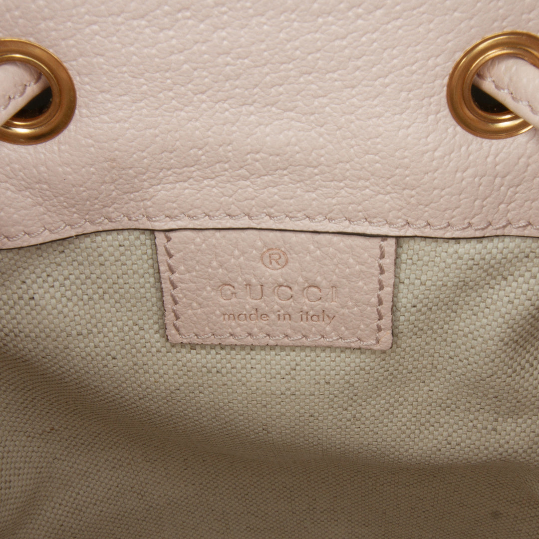 Mini Jumbo GG Canvas Ophidia Bucket Bag Brown - Gaby Paris