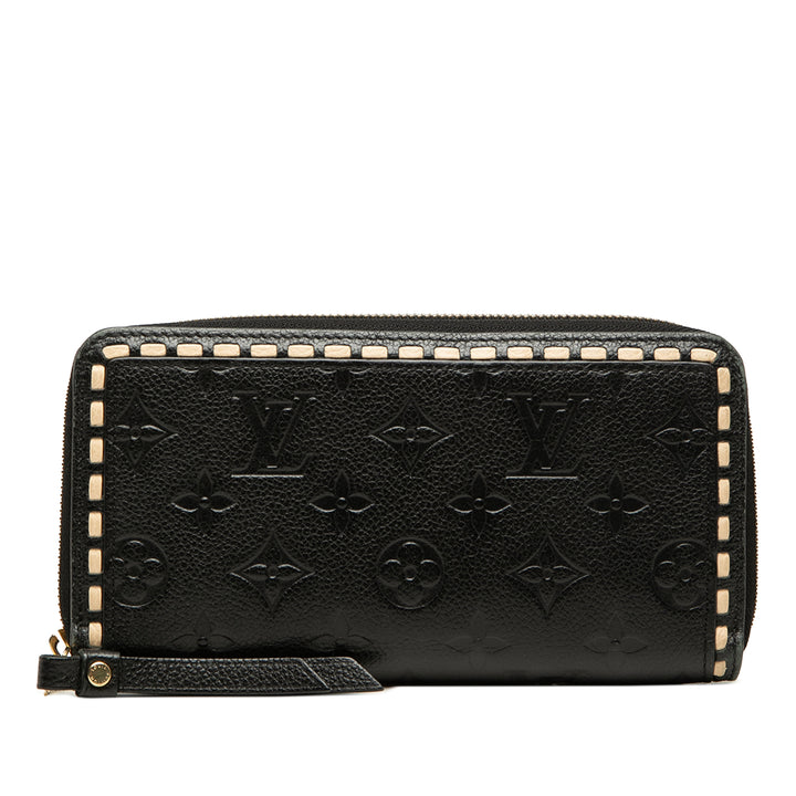 Whipstitch Zippy Portefeuille Monogram Empreinte Noir