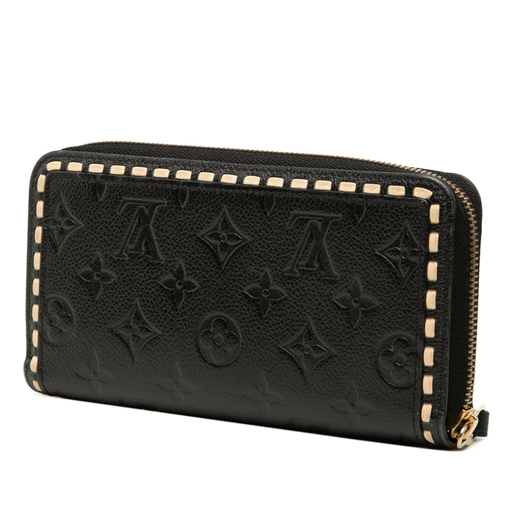 Whipstitch Zippy Portefeuille Monogram Empreinte Noir