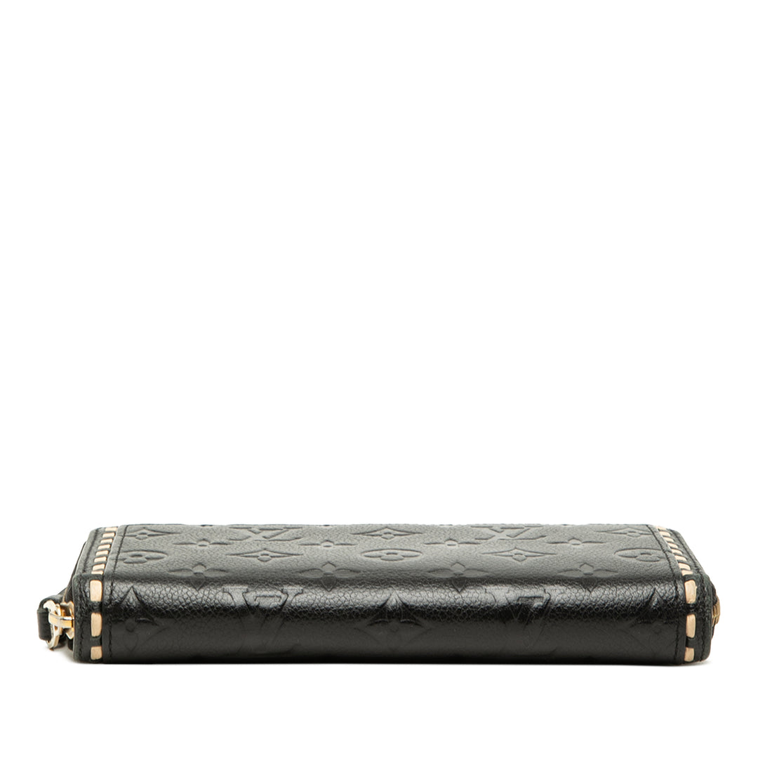 Whipstitch Zippy Portefeuille Monogram Empreinte Noir