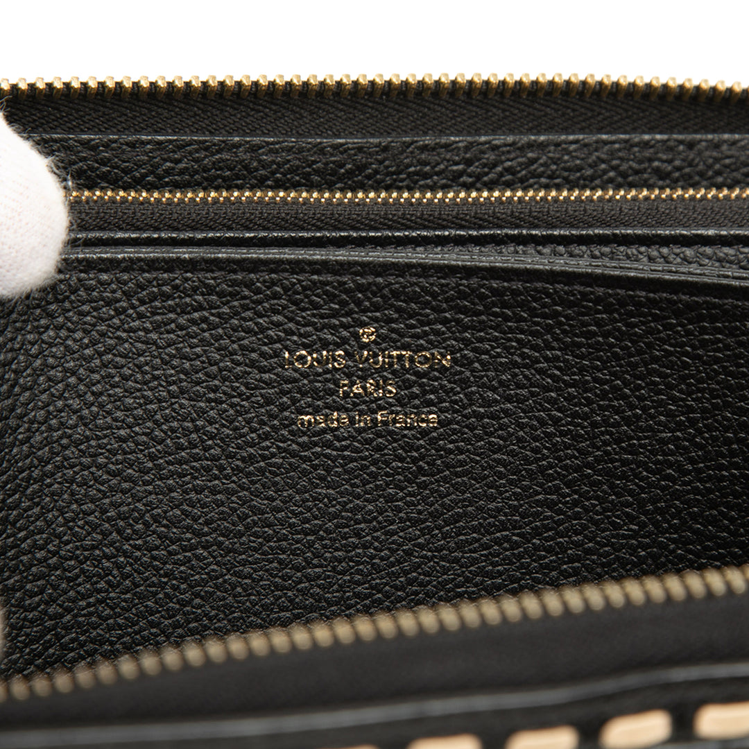 Whipstitch Zippy Portefeuille Monogram Empreinte Noir