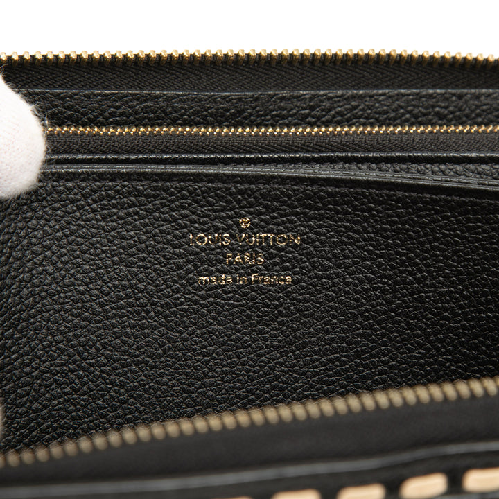 Whipstitch Zippy Portefeuille Monogram Empreinte Noir