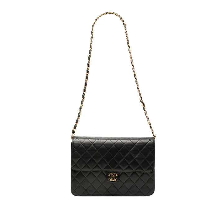 Chanel Medium CC Matelassé Cuir d’agneau Simple rabat