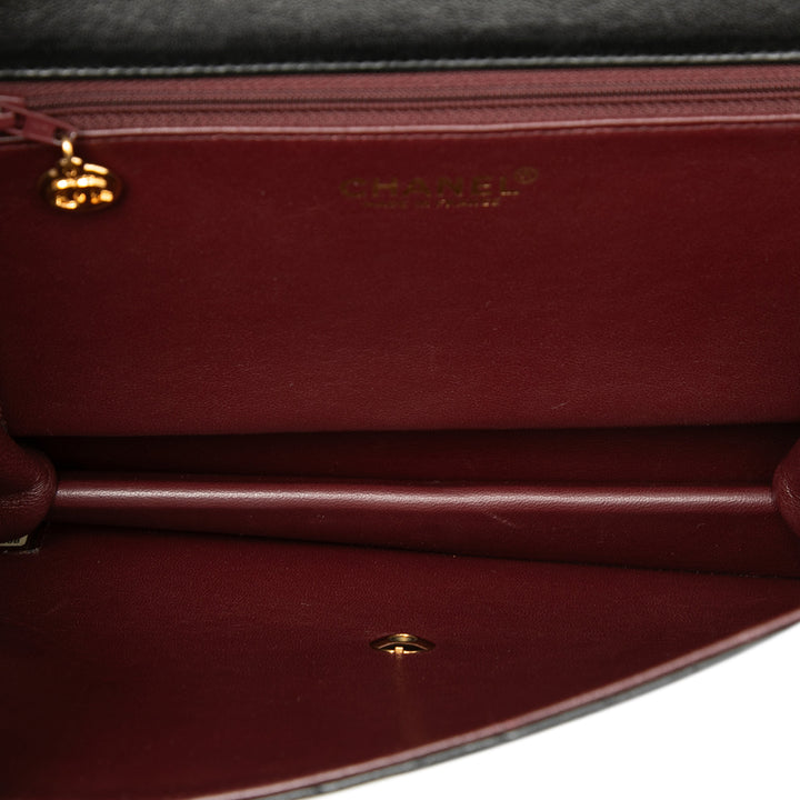 Chanel Medium CC Matelassé Cuir d’agneau Simple rabat