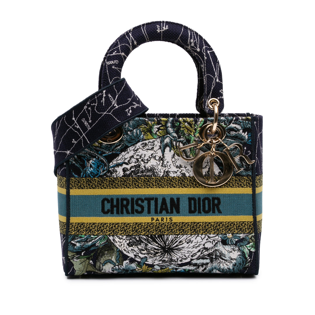Dior Medium brodé Toile Zodiac Lady D Lite