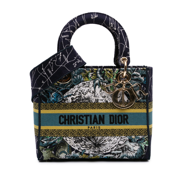 Dior Medium brodé Toile Zodiac Lady D Lite