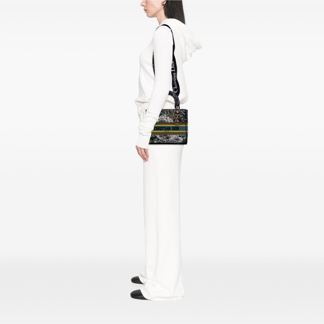 Dior Medium brodé Toile Zodiac Lady D Lite