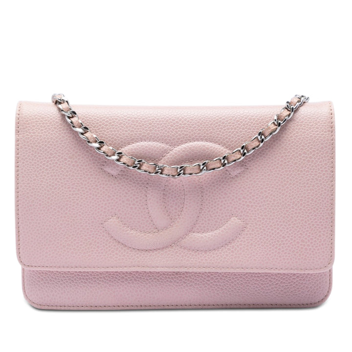Chanel CC Caviar Wallet on Chain