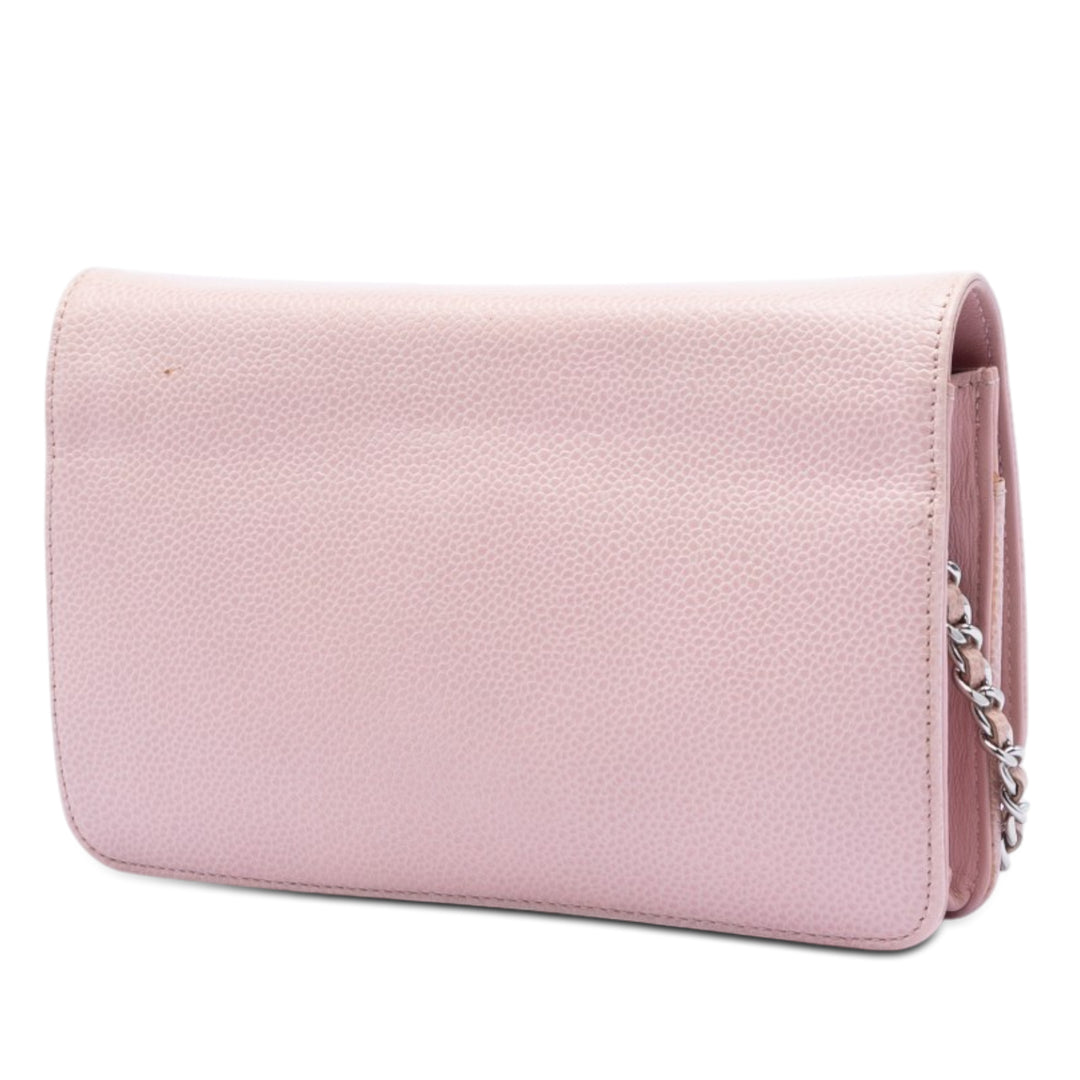 Chanel CC Caviar Wallet on Chain