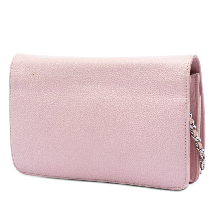 Chanel CC Caviar Wallet on Chain