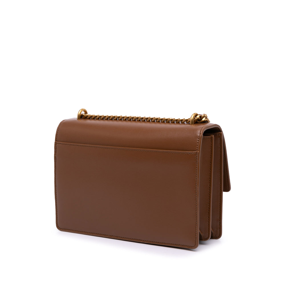 Medium Leather Monogram Sunset Crossbody Brown - Gaby Paris