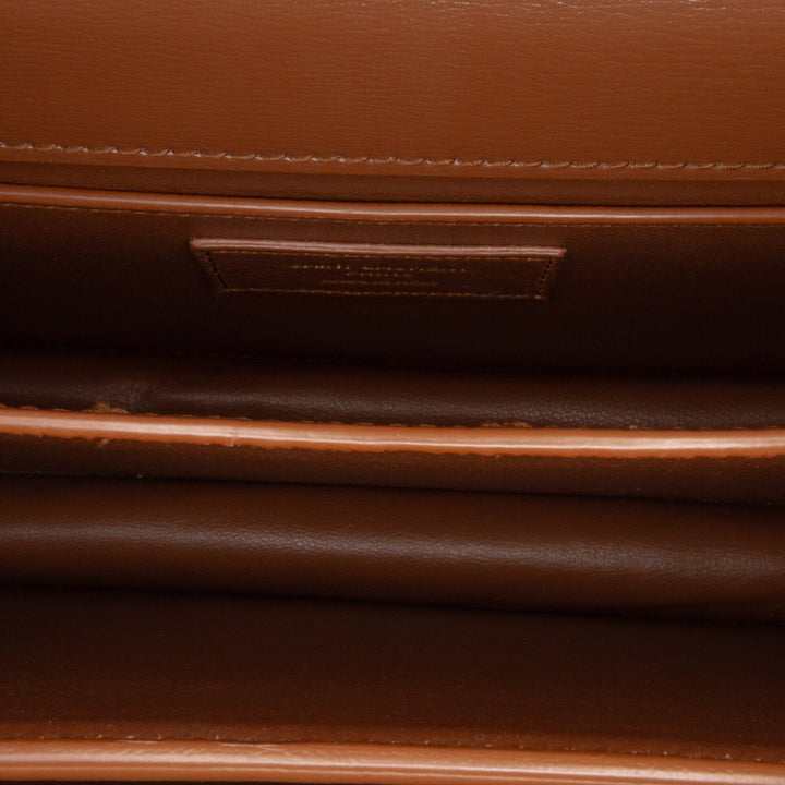 Medium Leather Monogram Sunset Crossbody Brown - Gaby Paris