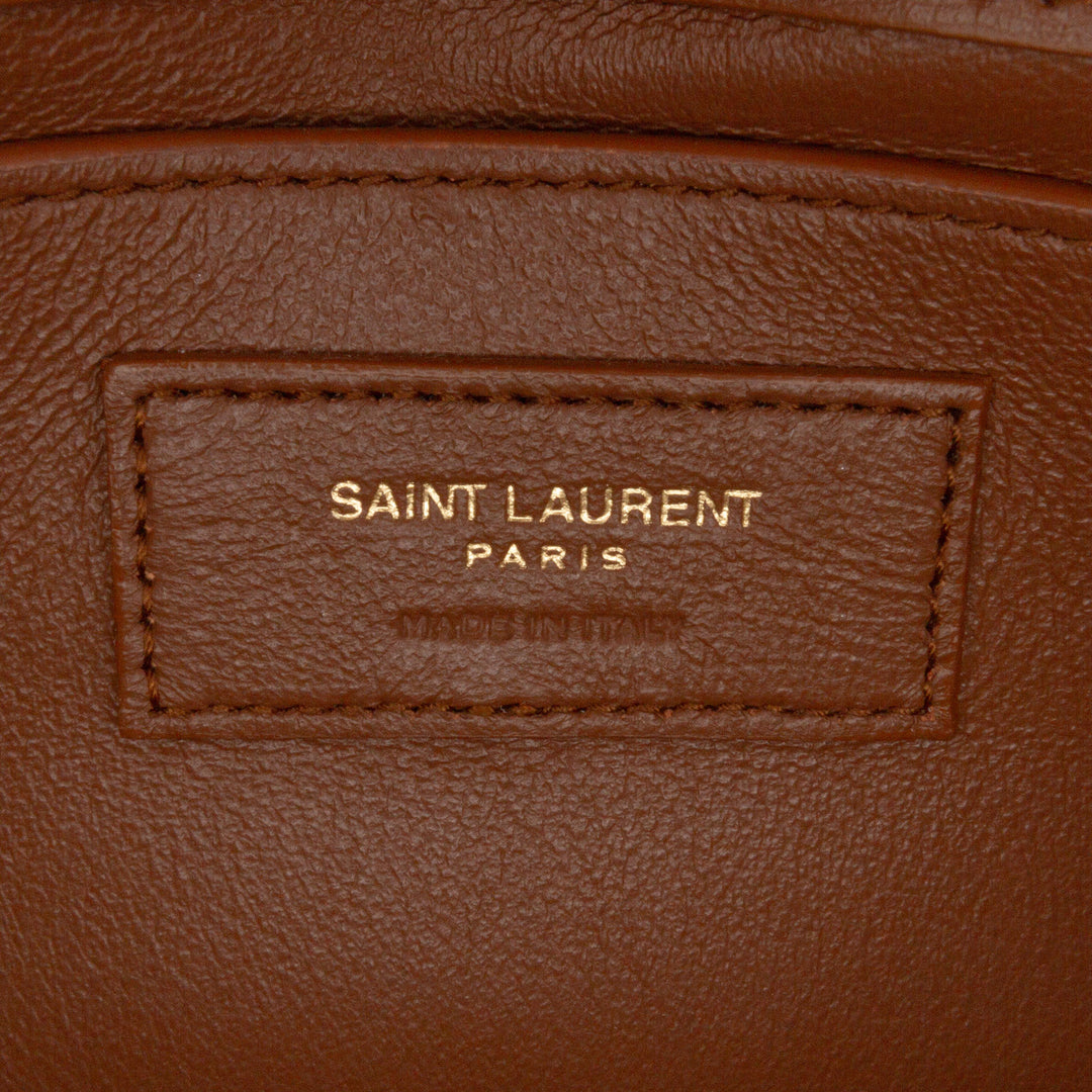 Medium Leather Monogram Sunset Crossbody Brown - Gaby Paris