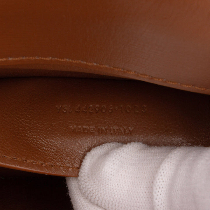 Medium Leather Monogram Sunset Crossbody Brown - Gaby Paris