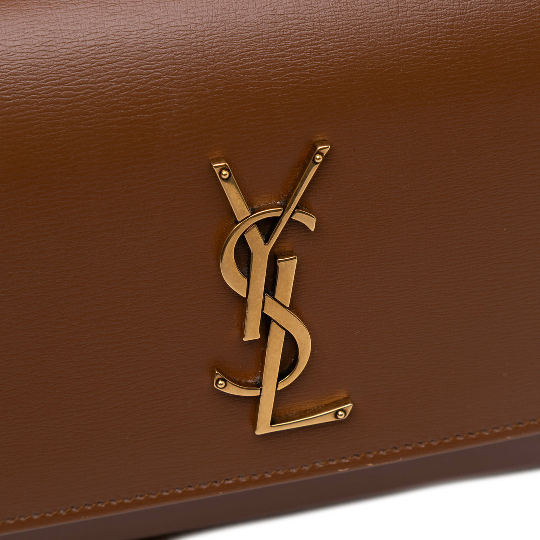 Medium Leather Monogram Sunset Crossbody Brown - Gaby Paris