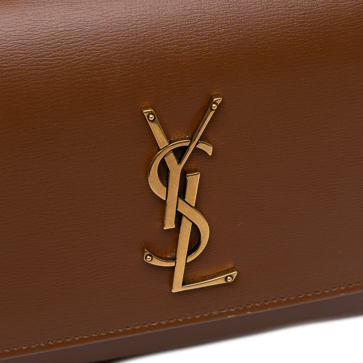 Medium Leather Monogram Sunset Crossbody Brown - Gaby Paris