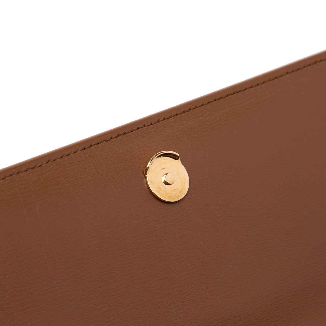 Medium Leather Monogram Sunset Crossbody Brown - Gaby Paris