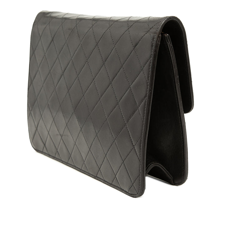 Chanel Medium CC Matelassé Cuir d’agneau Simple rabat