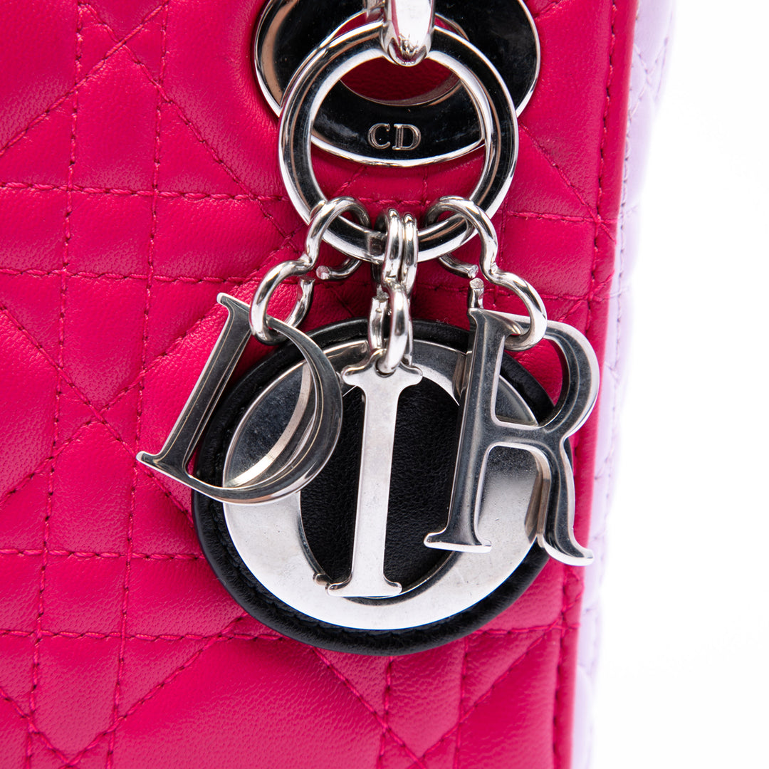 Dior Mini Tricolor Cuir d’agneau Cannage Lady Dior