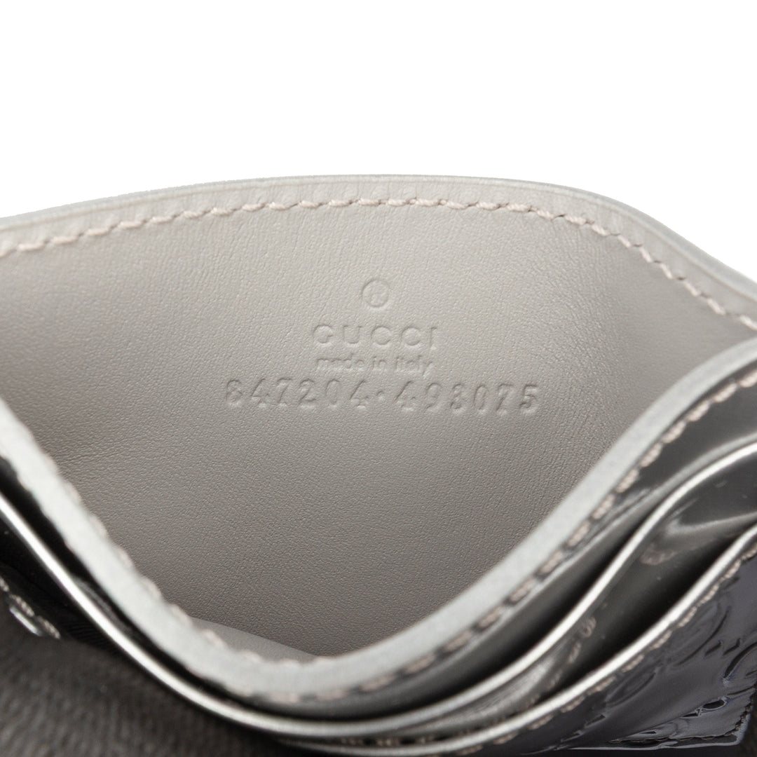 Gucci Cuir verni Guccissima Card Holder