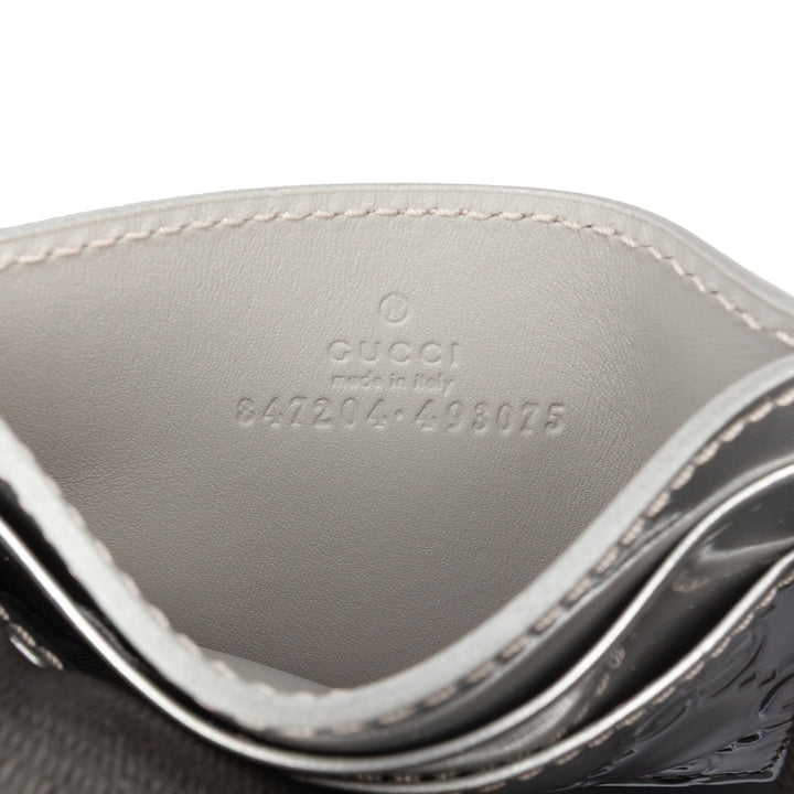 Gucci Cuir verni Guccissima Card Holder