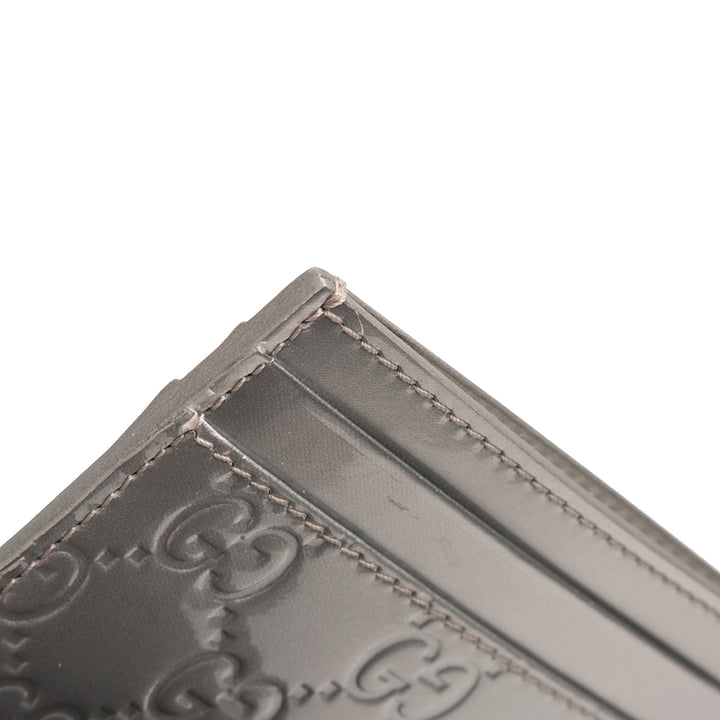 Gucci Cuir verni Guccissima Card Holder