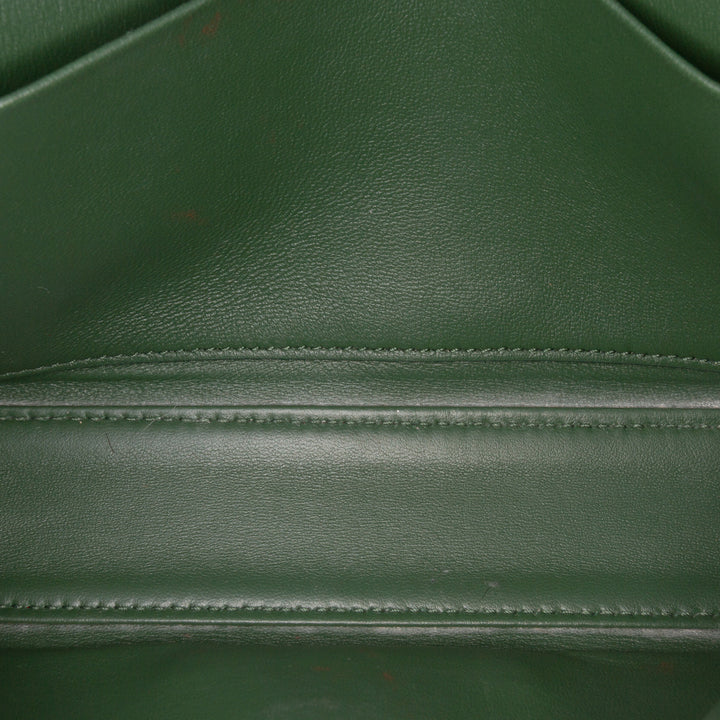 Shiny Calfskin Claude Shoulder Bag Green - Gaby Paris
