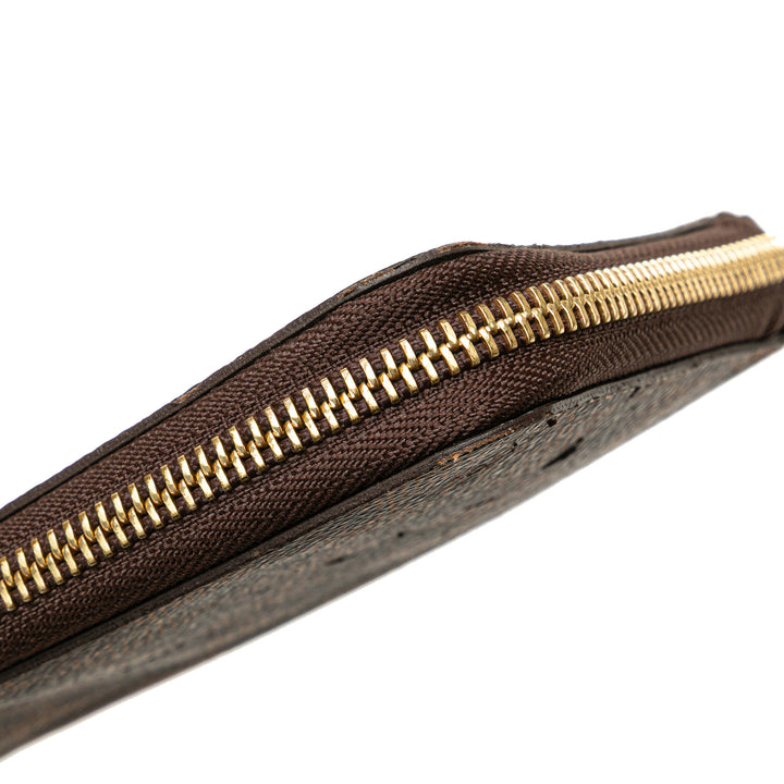 Damier Ebene Zippy Compact Wallet Brown - Gaby Paris