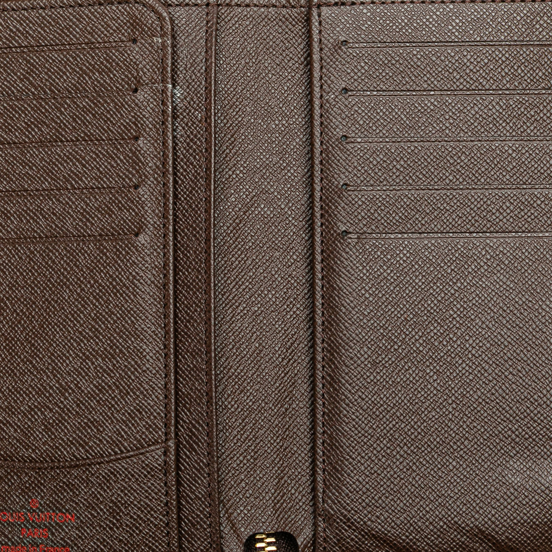 Damier Ebene Zippy Compact Wallet Brown - Gaby Paris