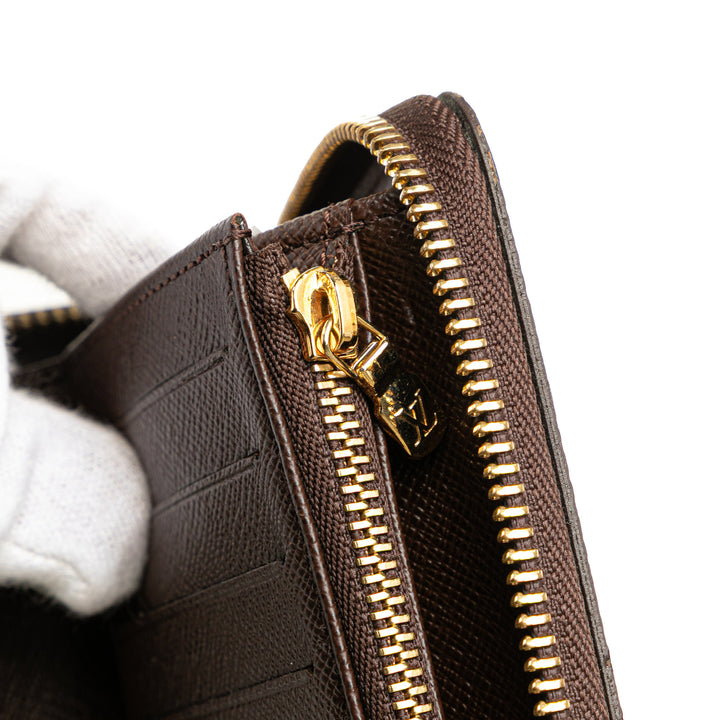 Damier Ebene Zippy Compact Wallet Brown - Gaby Paris