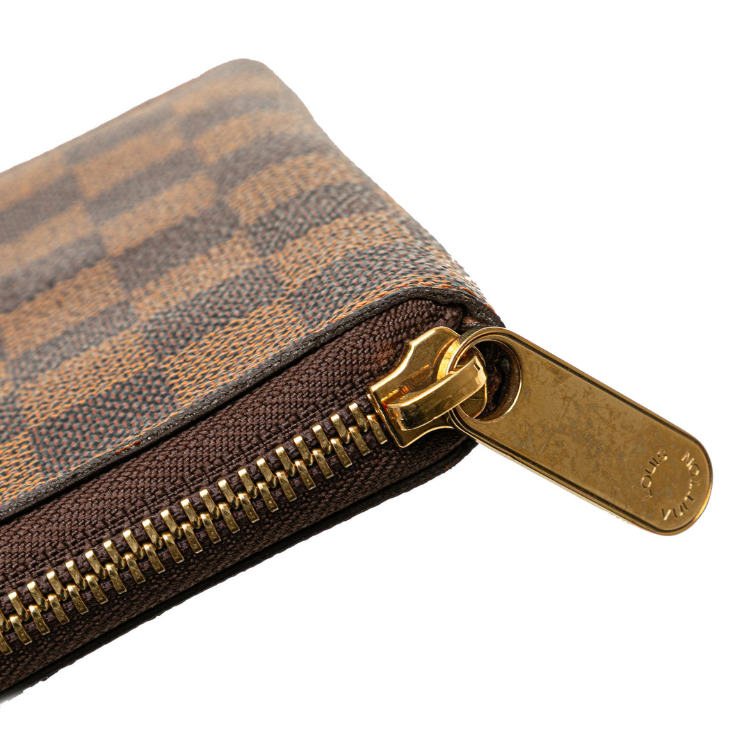Damier Ebene Zippy Compact Wallet Brown - Gaby Paris