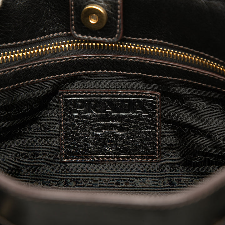 Prada Cabas Velluto Burnout et Canapa Logo Noir – vue 5 – GABY PARIS