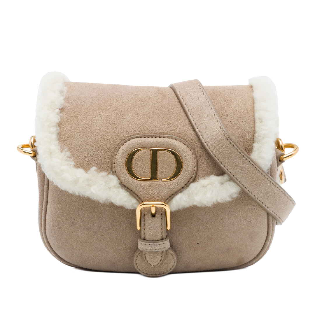Dior Sac bandoulière Shearling Bobby Petit Beige – vue principale – GABY PARIS