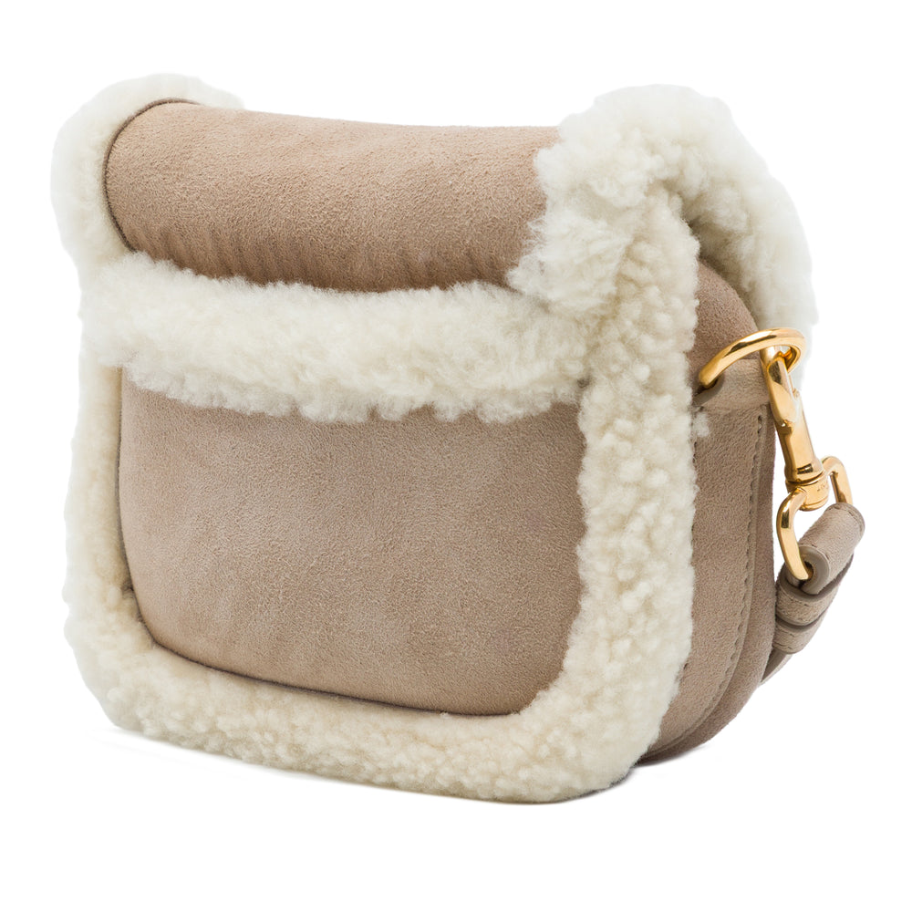 Dior Sac bandoulière Shearling Bobby Petit Beige – vue 2 – GABY PARIS