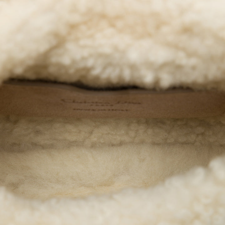 Dior Sac bandoulière Shearling Bobby Petit Beige – vue 4 – GABY PARIS