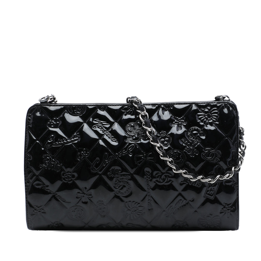 Matelassé embossé Lucky Symbols Pochette Noir