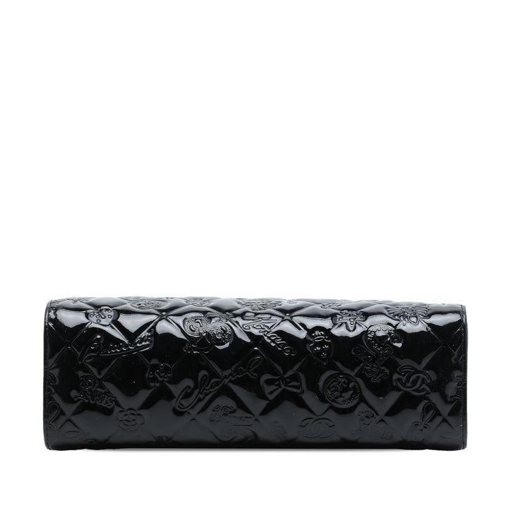 Matelassé embossé Lucky Symbols Pochette Noir