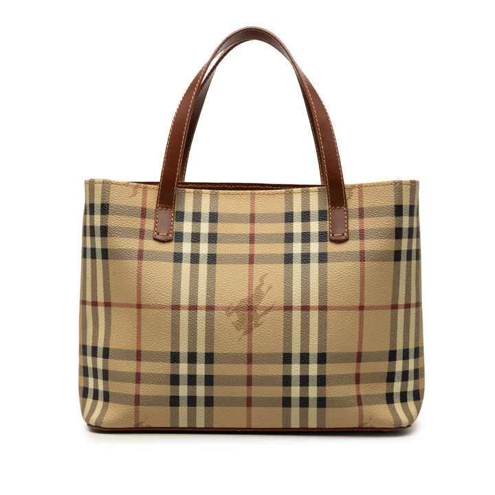 Haymarket Check Cabas Mini Toile enduite Beige