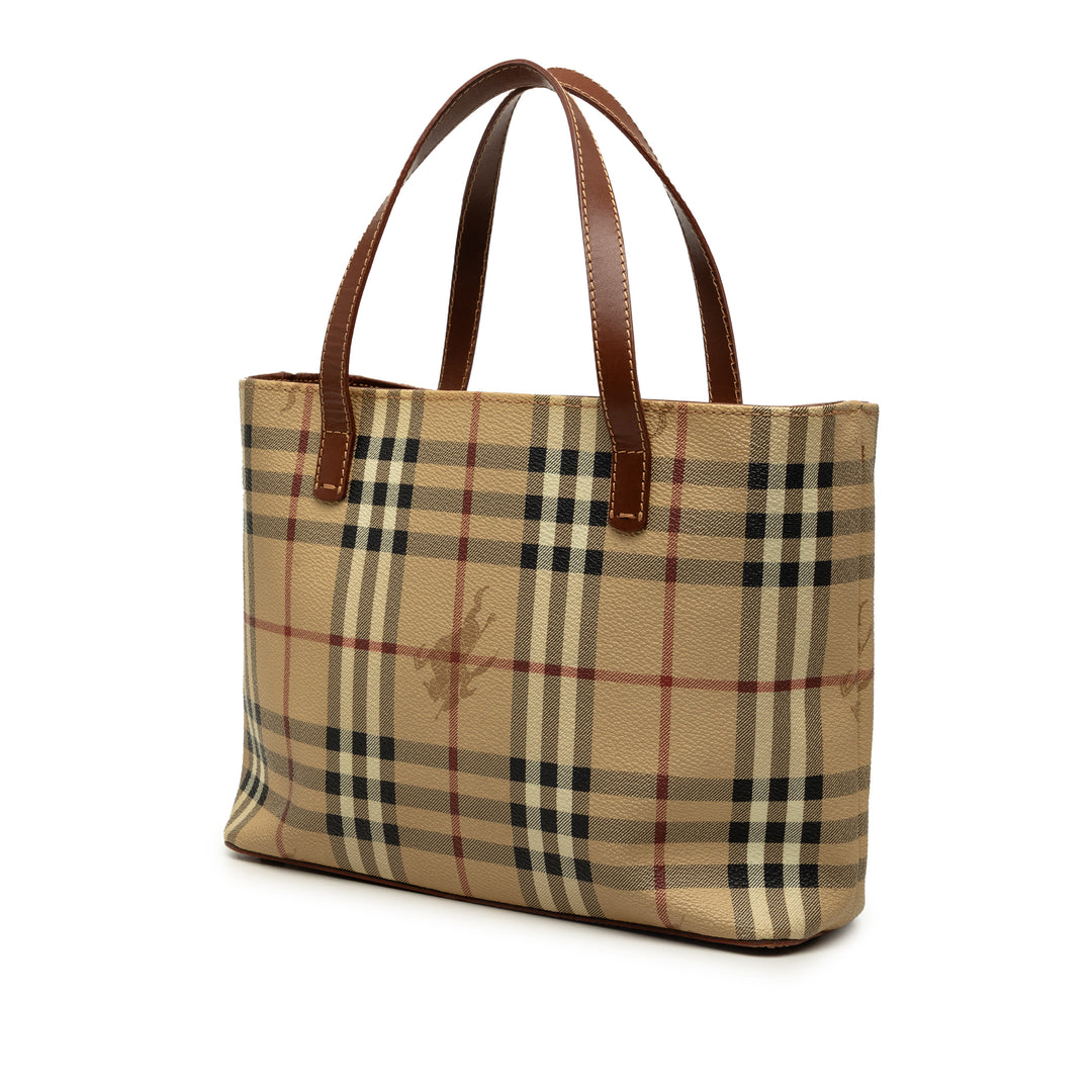Haymarket Check Cabas Mini Toile enduite Beige