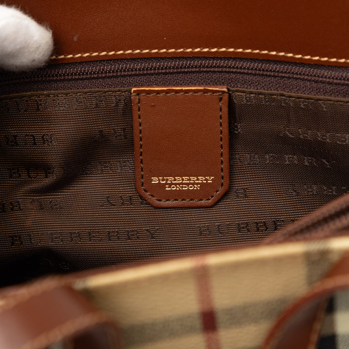 Haymarket Check Cabas Mini Toile enduite Beige