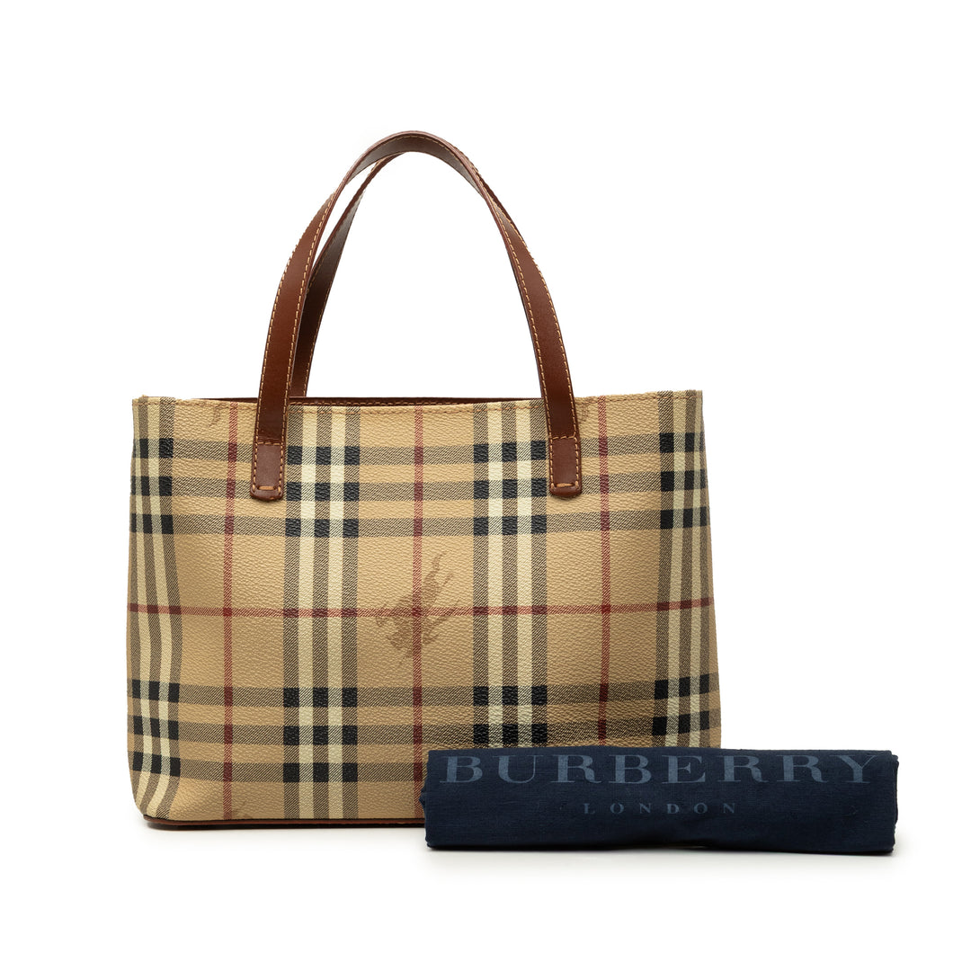Haymarket Check Cabas Mini Toile enduite Beige
