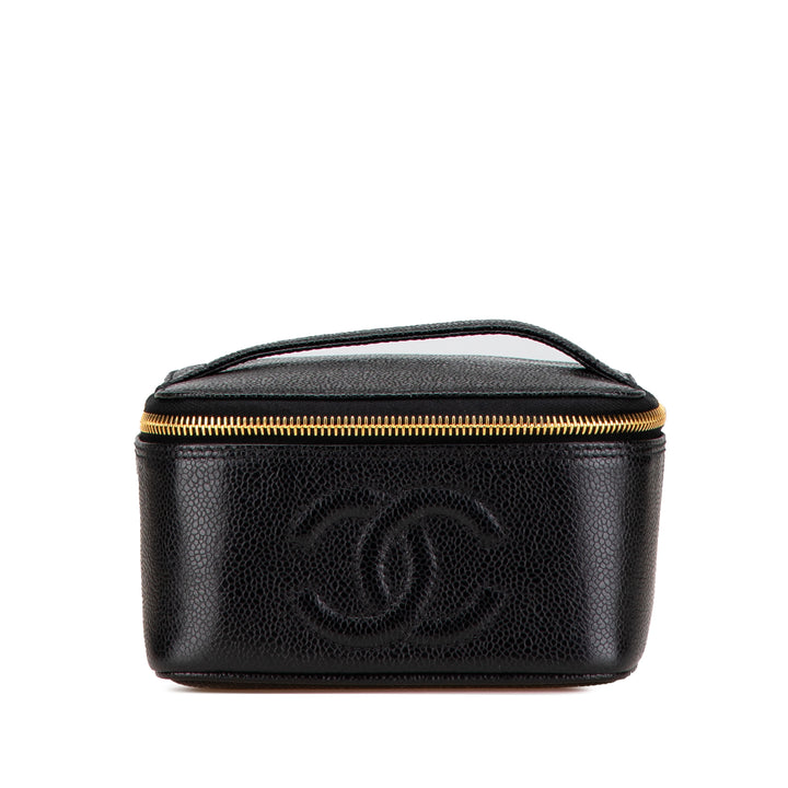 CC Caviar Vanity Case Black - Gaby Paris