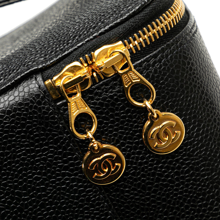 CC Caviar Vanity Case Black - Gaby Paris