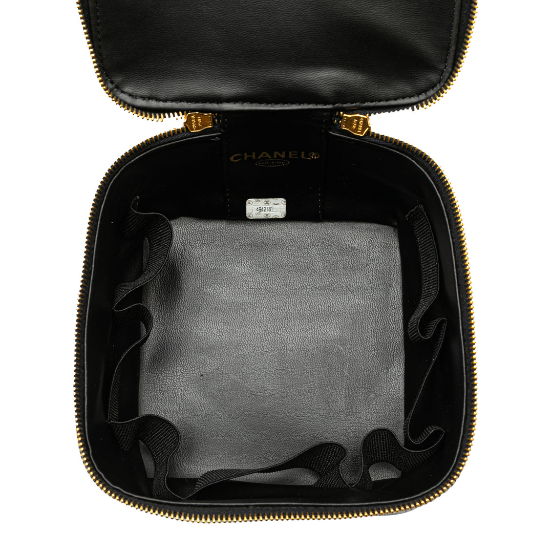 CC Caviar Vanity Case Black - Gaby Paris