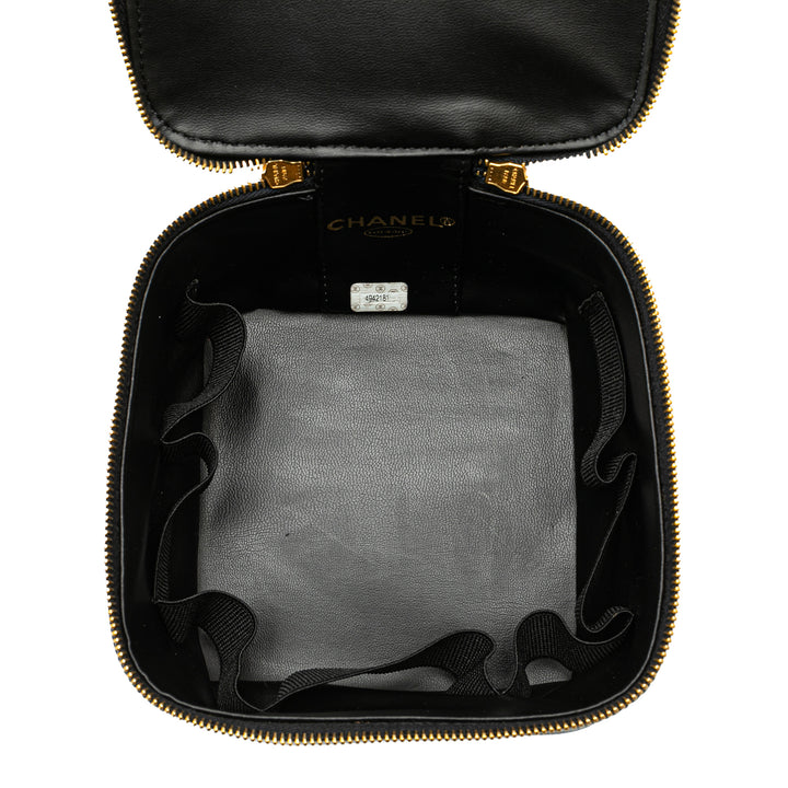 CC Caviar Vanity Case Black - Gaby Paris