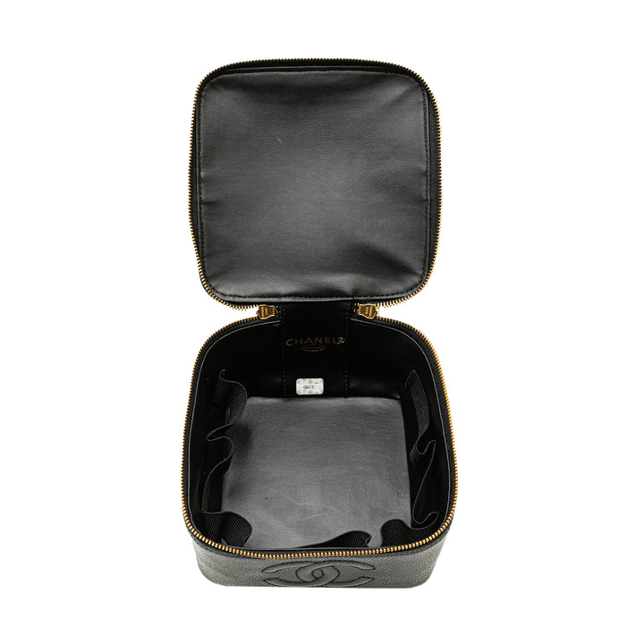 CC Caviar Vanity Case Black - Gaby Paris