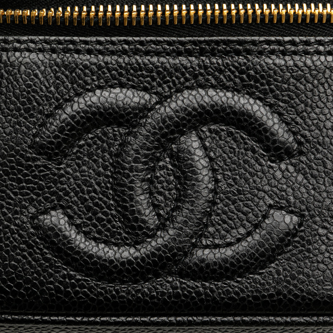 CC Caviar Vanity Case Black - Gaby Paris